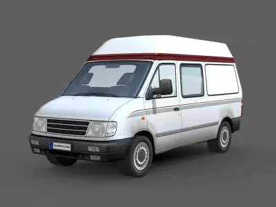 Standard Delivery Van Free low-poly 3D model