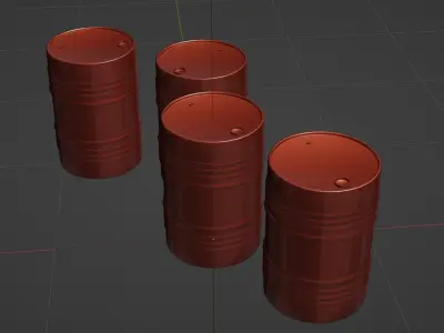 Oil Barrels  Low-poly 3D model purchase