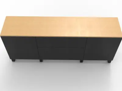 Modern Chest of Drawers Low-poly 3D model