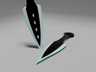 modern dagger - low poly Low-poly 3D model