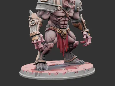Bone Plated War Beast Low-poly 3D model