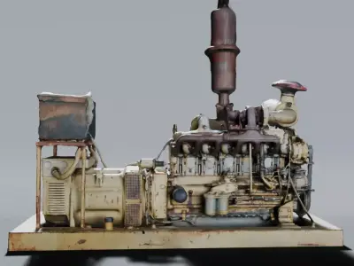 Industrial rusty device 3D model