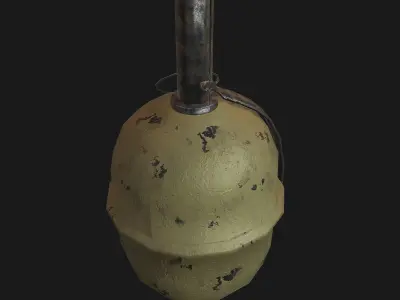 Grenade old Low-poly 3D model