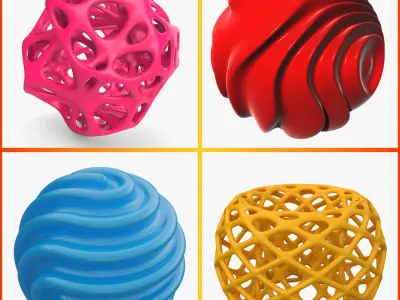 Parametric Math Organic Geometries 3D model