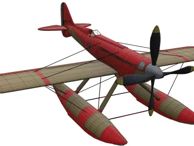 Macchi MC72 Low-poly 3D model