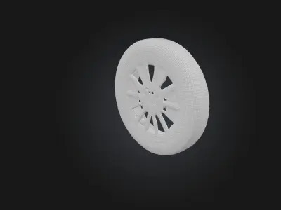 Car Wheel Low-poly 3D model by your3dworld