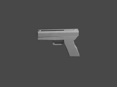 3D Low-poly Glock Pistol Low-poly 3D model