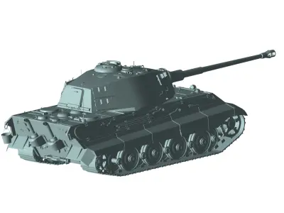 Tiger 2 Tank 3D model buy