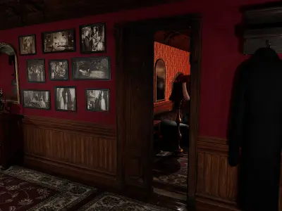 Victorian Manor Grand Chambers Elegant Hallways 3D model