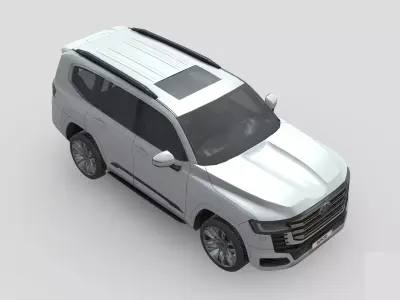Low Poly Car - Toyota Land Cruiser 300 Hybrid 2026 Low-poly 3D model