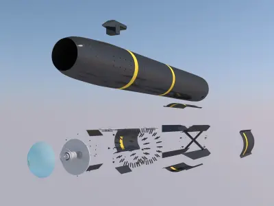 AGM-114R Hellfire II 3D model