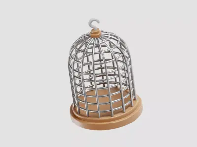 Bird Cage 3d model Low-poly 3D model purchase