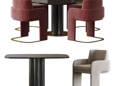 Odisseia  Chair and Goya Arflex Table 3D model