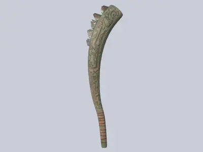 Mayan weapon Low-poly 3D model