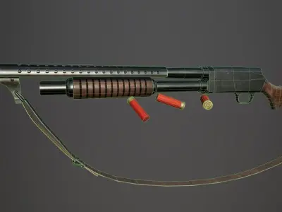 PBR Stevens Model 520-30 Low-poly 3D model