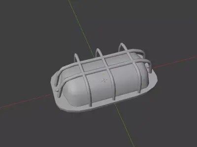 Industrial Bulkhead Lamp Low Poly Low-poly 3D model