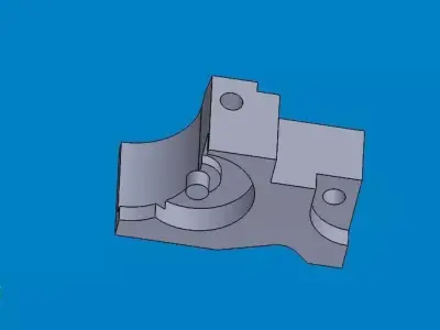 solidtutorial007 metal part with hole in it Free 3D model