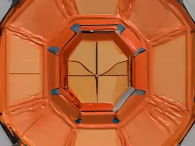 Futuristic Data Core with Coolant 3D model