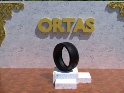 ORTAS TIRE NO 43 GAME READY Low-poly 3D model