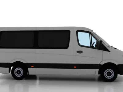 Mercedes Benz Sprinter L2H1 2009 Passenger UK 3D model