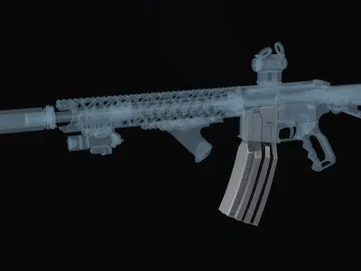 Surefire MAG5-60 Stanag magazine M4 AR Low-poly 3D model