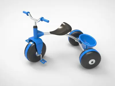 Kids Bicycle  Low-poly 3D model purchase