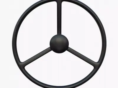 Tractor steering wheel 3D model