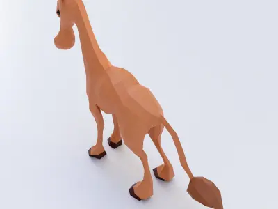 Horse cartoon 3d model  Low-poly 3D model purchase