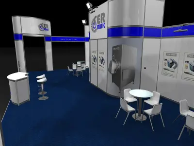 Exhibition Stand - ST0044 3D model