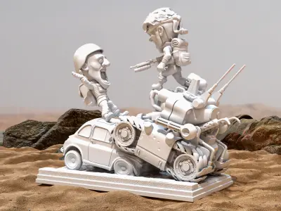 Metal Slug Diorama STL for 3D printing 3D print model