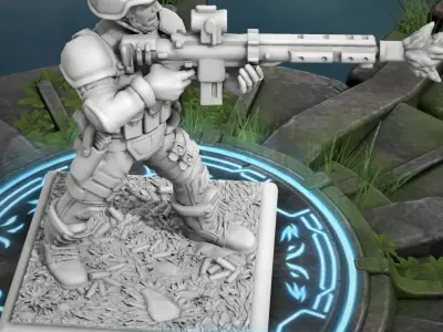 Tactical Shooter Standing 3D model