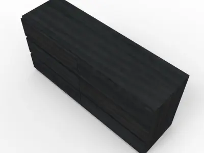 Modern Drawer Low-poly 3D model