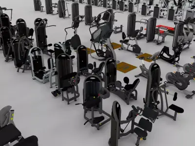 MATRIX Gym Equipment Pack - 214 3D Models FBX OBJ C4D 3D model