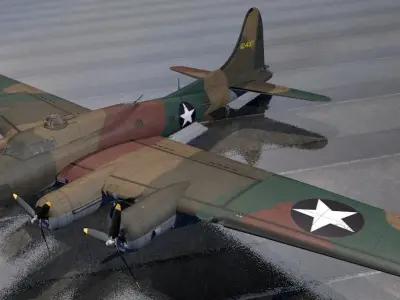 Boeing B-17E Fortress 3D model