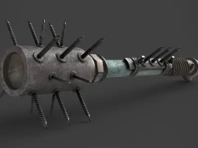 Modifiable Strike Weapon 05 Low-poly 3D model