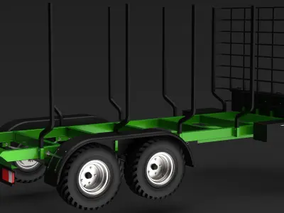 Timber Trailer 3D model by MK-3D