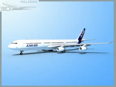 Falcon3D A340-600 Airbus 3D model