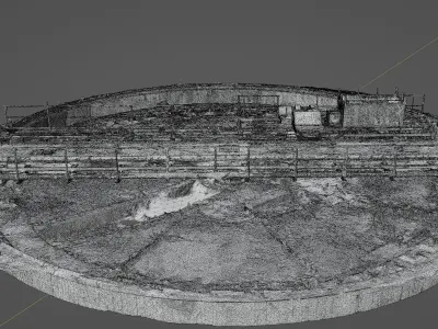 Abandoned railway turntable 3D model