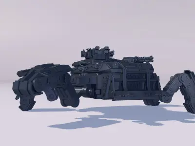 armored four-legged assault vehicle model for 3d printing 3D print model