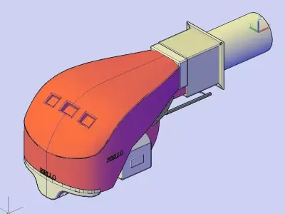 Gas burner Riello RS 160-M BLU 3D model