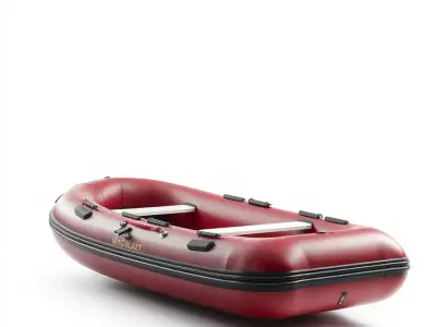 Red Inflatable Boat model pack Low-poly 3D model
