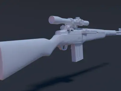 M1 Garand High Poly 3D model