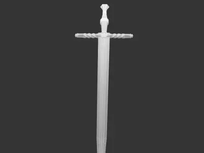 Witcher sword Low-poly 3D model get