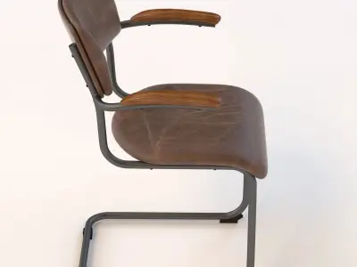 Stephen Industrial Loft Dining Chair 3D model