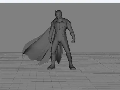  Futuristic Superhero Armor with Cape and Accessories 3D model