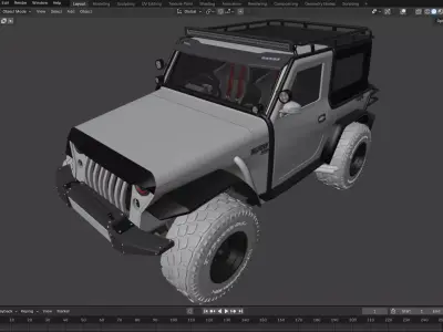 Jeep 4x4  Low-poly 3D model