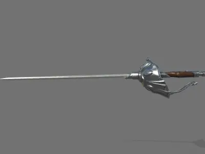 Epee 1 sword Low-poly 3D model