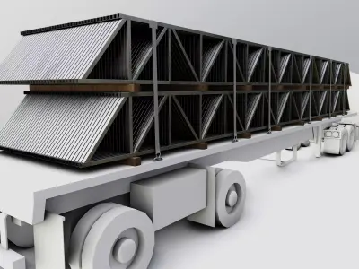 CARGO MODELS FOR TRUCK TRAILER-Roof Modul Type-2 3D model