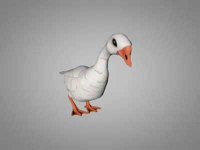 Goose Low-poly 3D model