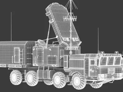 92N6e Grave Stone Radar 3D model